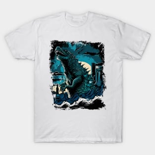 Great Godzilla off Kanagawa - Gojira T-Shirt